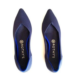 Rothy’s navy point flats 8.5